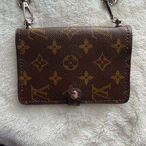 Louis Vuitton Brown Gold Wallet/Crossbody/Passport holder Upcycled, comes w/ COA